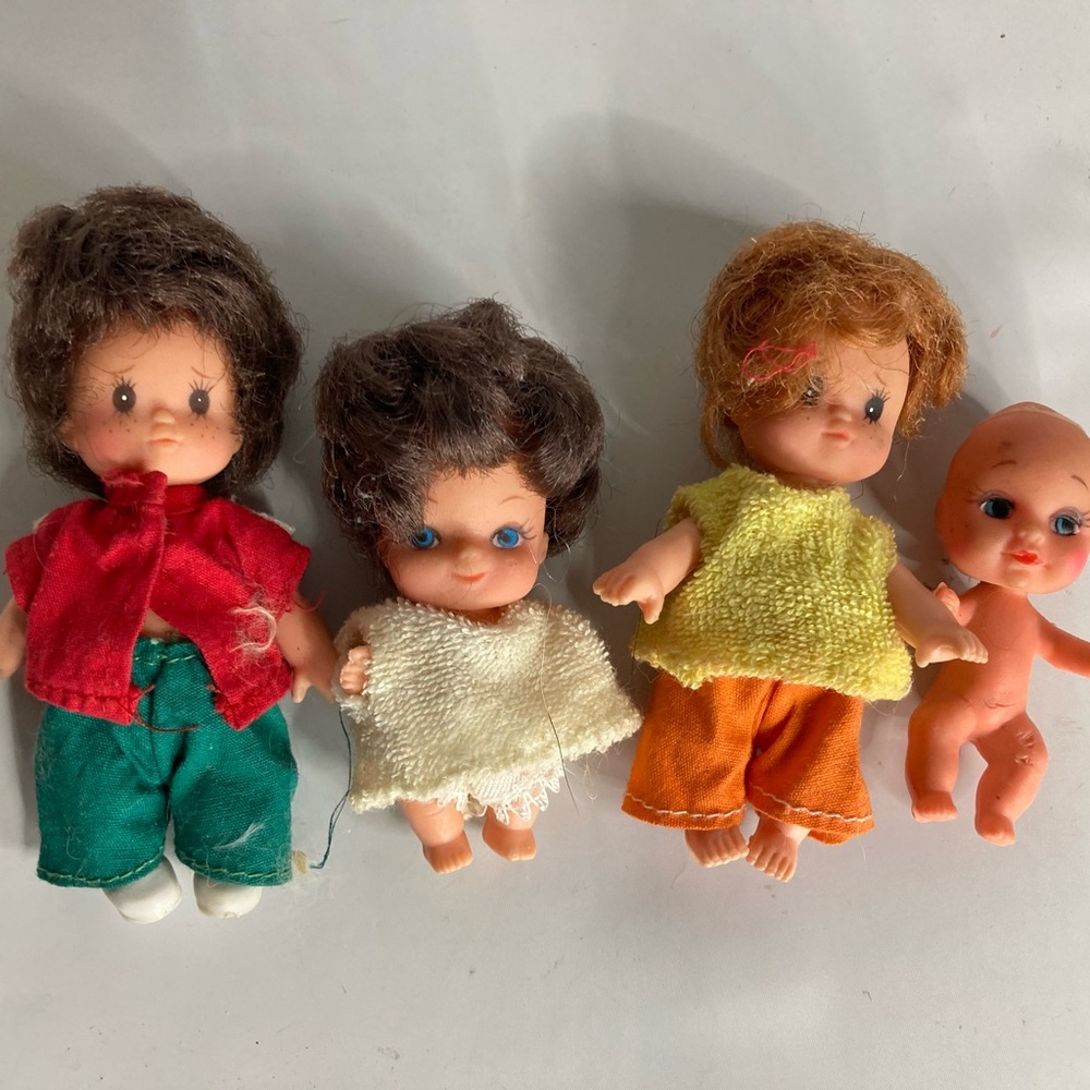 Vintage 3” 2” Hong Kong doll figures lot 4